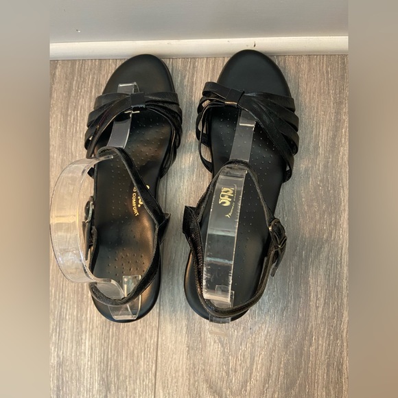 NWOT SAS Strippy Tripad Comfort Women’s Sandals Size 10 W Black Ankle Strap Lthr - Picture 8 of 12
